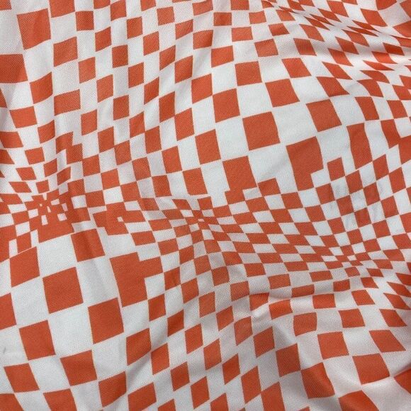 Princess Polly Checkmate Mini Skirt Orange White - Picture 7 of 10